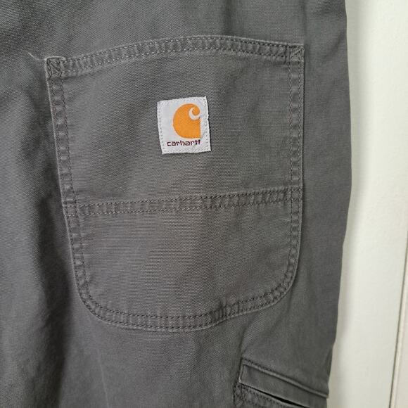 Carhartt Rugged Flex Relaxed Fit Canvas Work Pants Gray Men's 40x30 - Picture 5 of 9